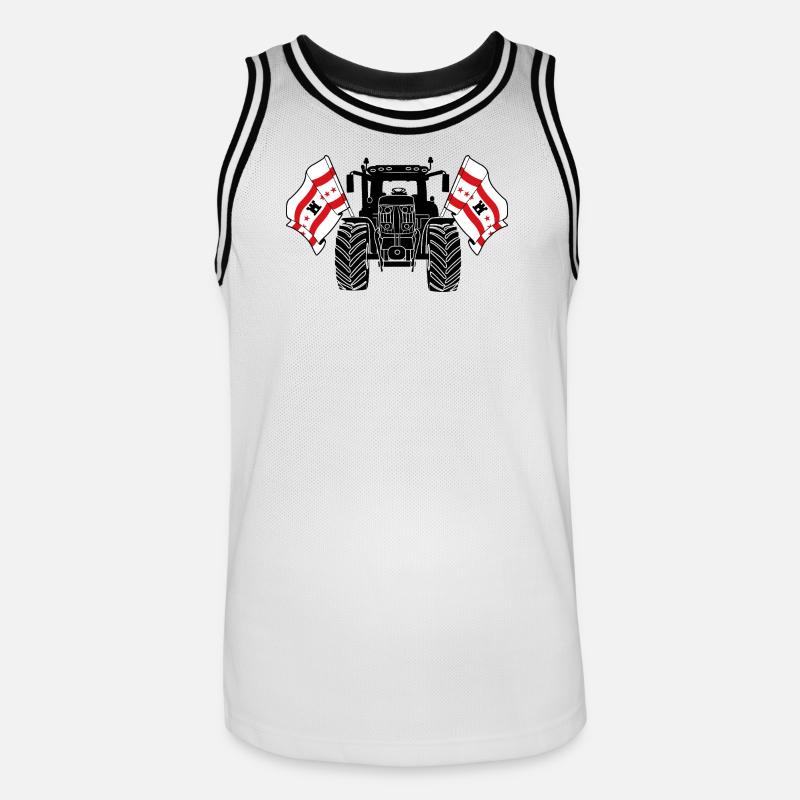 Drenthe_Tractor_Pride - Maillot de basket Homme - blanc/noir