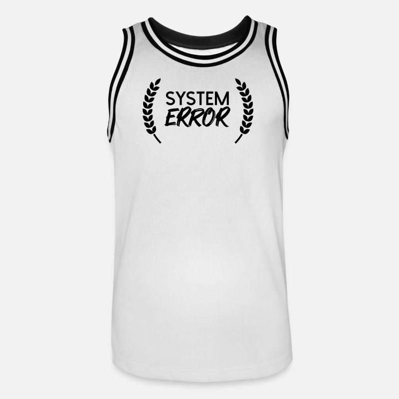 Systemfehler - Männer Basketball-Trikot - Weiß/Schwarz