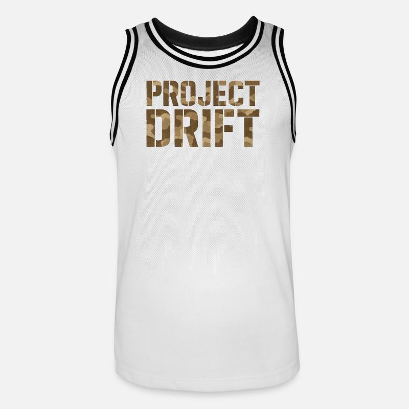 Project Drift Camouflage Tuning Statement - Männer Basketball-Trikot - Weiß/Schwarz