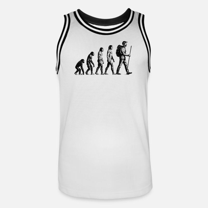 Évolution vers le design grunge Wandersmann - Maillot de basket Homme - blanc/noir