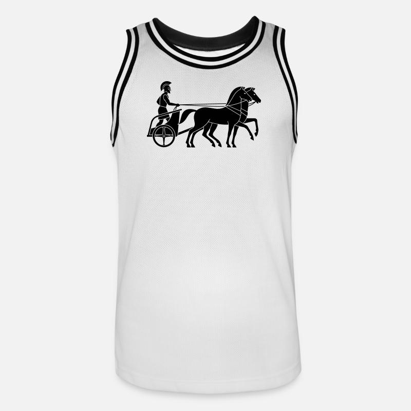 Gladiator - Männer Basketball-Trikot - Weiß/Schwarz