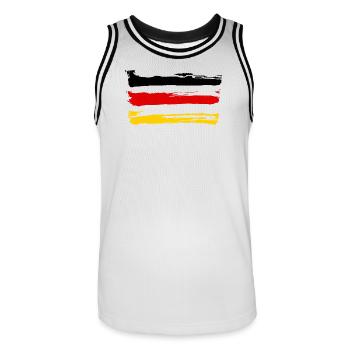 Germany - Men's Basketball Jersey - white/black - Front - AI Model Male 185 dark (185cm)