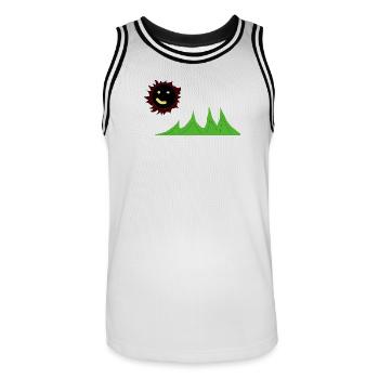 Red_light_green_gras - Maillot de basket Homme - blanc/noir - Devant - AI Model Male 185 dark (185cm)