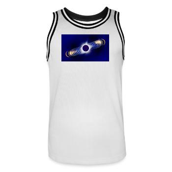 Eclipse2026 - Maillot de basket Homme - blanc/noir - Devant - AI Model Male 185 dark (185cm)
