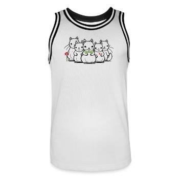 kleine Hamster - Männer Basketball-Trikot - Weiß/Schwarz - Vorne - AI Model Male 185 dark (185cm)