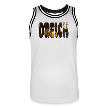 Dreich - Männer Basketball-Trikot - Weiß/Schwarz - Vorne - AI Model Male 185 dark (185cm)