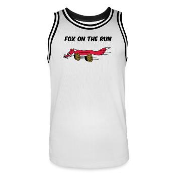 fox on the run - Männer Basketball-Trikot - Weiß/Schwarz - Vorne - AI Model Male 185 dark (185cm)