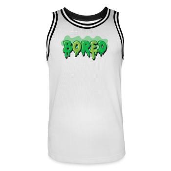 Police de Graffiti Bored Slime - Maillot de basket Homme - blanc/noir - Devant - AI Model Male 185 dark (185cm)