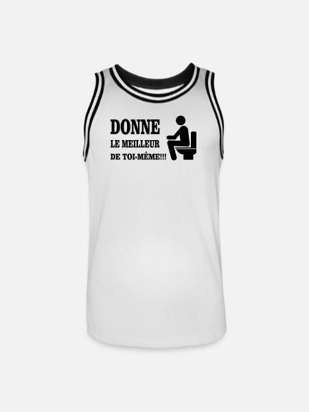 Give it your best - Men's Basketball Jersey - white/black