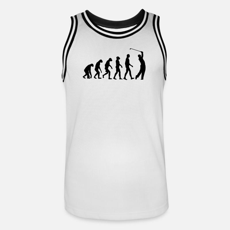 Golf Evolution Golfing - Men's Basketball Jersey - white/black