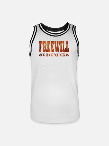 FreeWill - Men's Basketball Jersey - white/black