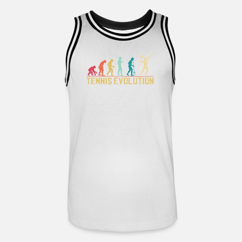 Tennis Evolution Evolution Conception graphique - Maillot de basket Homme - blanc/noir