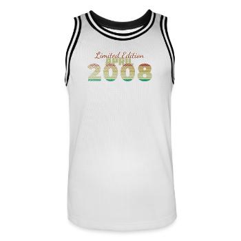18e anniversaire Édition Limitée (SCR) 04/2008 - Maillot de basket Homme - blanc/noir - Devant - AI Model Male 185 dark (185cm)