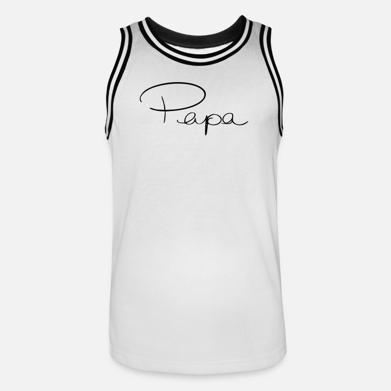 Papà - Maglia da basket per uomo - bianco/nero