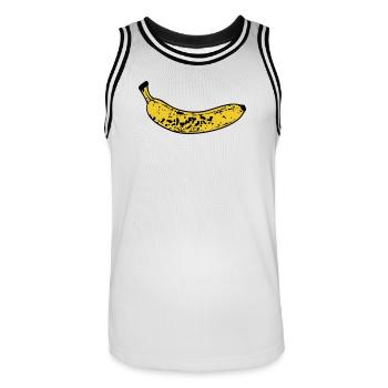 Banane - Männer Basketball-Trikot - Weiß/Schwarz - Vorne - AI Model Male 185 dark (185cm)