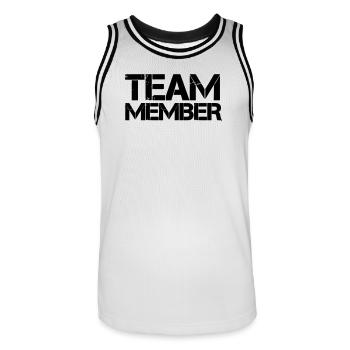 team_member - Maillot de basket Homme - blanc/noir - Devant - AI Model Male 185 dark (185cm)