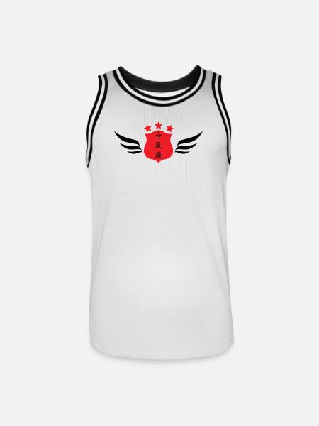 Aikido – Kampfsport – Aikido - Männer Basketball-Trikot - Weiß/Schwarz