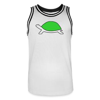 Turtle - Men's Basketball Jersey - white/black - Front - AI Model Male 185 dark (185cm)