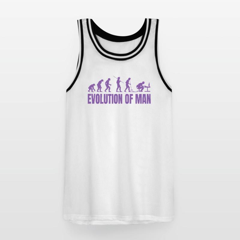 Programmer Computer Freak Evolution Retro Men's Basketball Jersey