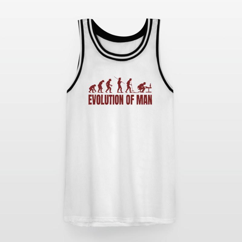 Computer PC Evolution Computer Scientist Programmer Men's Basketball Jersey