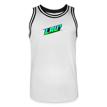 Lau' - Maillot de basket Homme - blanc/noir - Devant - AI Model Male 185 dark (185cm)