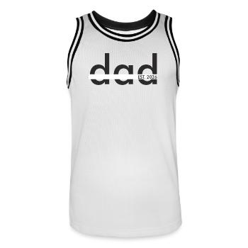 Dead EST 2026 Graphic - Men's Basketball Jersey - white/black - Front - AI Model Male 185 dark (185cm)