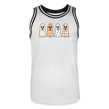 Ghost Quartet Halloween - Men's Basketball Jersey - white/black - Front - AI Model Male 185 dark (185cm)