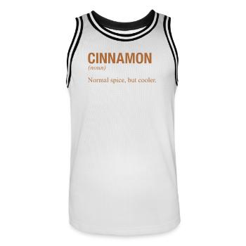 CANNELLE Zimt - Maillot de basket Homme - blanc/noir - Devant - AI Model Male 185 dark (185cm)
