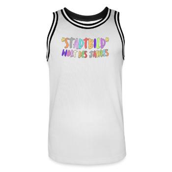 Mot de l’année Cityscape - Maillot de basket Homme - blanc/noir - Devant - AI Model Male 185 dark (185cm)