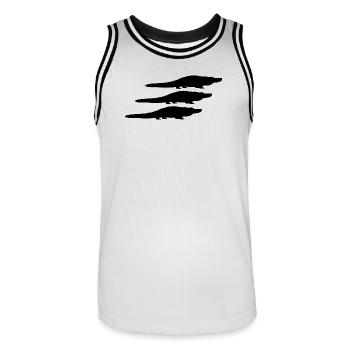 Alligator Silhouettes - Men's Basketball Jersey - white/black - Front - AI Model Male 185 dark (185cm)