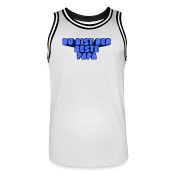 du bist der beste Papa - Männer Basketball-Trikot - Weiß/Schwarz - Vorne - AI Model Male 185 dark (185cm)
