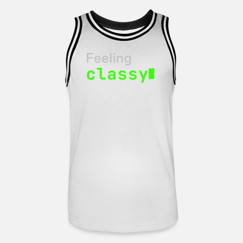Feeling classy | Developer mood - Männer Basketball-Trikot - Weiß/Schwarz