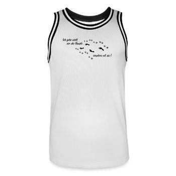 mit die Hunde - Männer Basketball-Trikot - Weiß/Schwarz - Vorne - AI Model Male 185 dark (185cm)