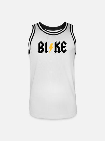 BI!KE - Männer Basketball-Trikot - Weiß/Schwarz