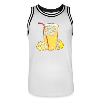 saft juice cocktails lemonade drinks limonade41 - Männer Basketball-Trikot - Weiß/Schwarz - Vorne - AI Model Male 185 dark (185cm)