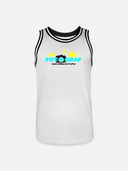 Fotograf Fotografin Fotokamera - Männer Basketball-Trikot - Weiß/Schwarz