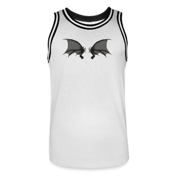 Dämonenflügel, halloween outfits, goth - Männer Basketball-Trikot - Weiß/Schwarz - Vorne - AI Model Male 185 dark (185cm)