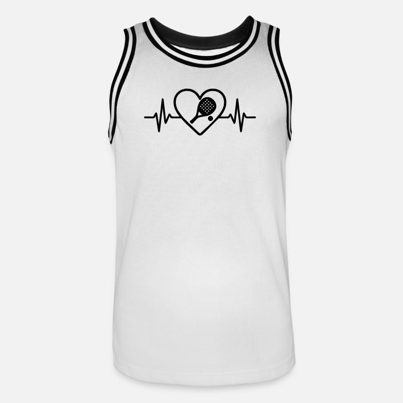 Cuore di Padel - Maglia da basket per uomo - bianco/nero