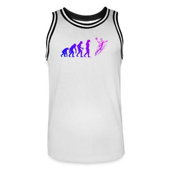 Handball Liebe zum Anziehen für Männer - Männer Basketball-Trikot - Weiß/Schwarz - Vorne - AI Model Male 185 dark (185cm)