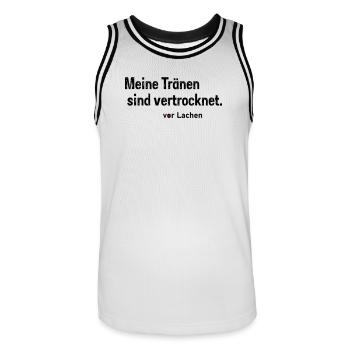 Tränen vertrocknet - Männer Basketball-Trikot - Weiß/Schwarz - Vorne - AI Model Male 185 dark (185cm)