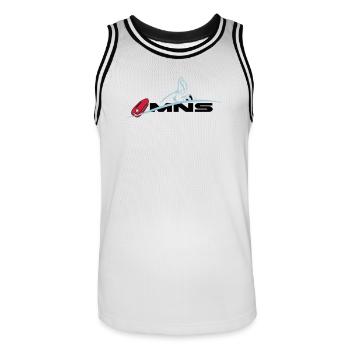 MNS maître-nageur sauveteur - Maillot de basket Homme - blanc/noir - Devant - AI Model Male 185 dark (185cm)