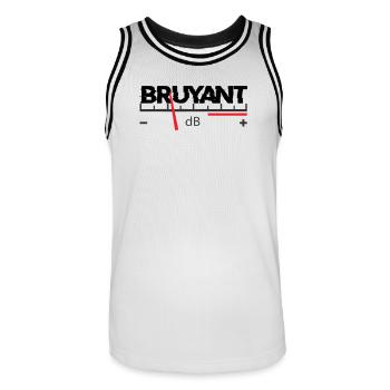Noisy - Men's Basketball Jersey - white/black - Front - AI Model Male 185 dark (185cm)