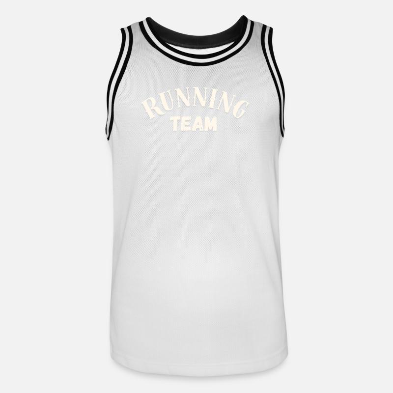 Équipe de course - Maillot de basket Homme - blanc/noir