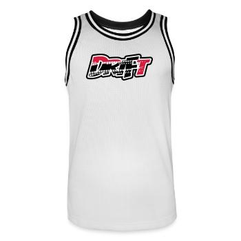 Drift Motorsport - Männer Basketball-Trikot - Weiß/Schwarz - Vorne - AI Model Male 185 dark (185cm)