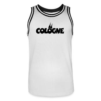 Cologne Cathédrale de Cologne Cologne - Maillot de basket Homme - blanc/noir - Devant - AI Model Male 185 dark (185cm)