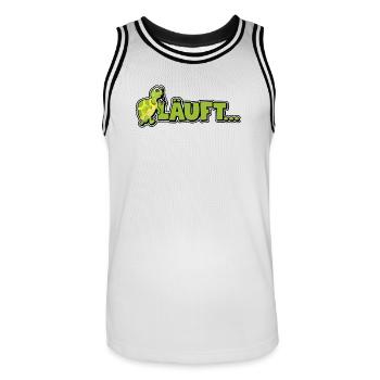 Läuft... - Schildkröte - Männer Basketball-Trikot - Weiß/Schwarz - Vorne - AI Model Male 185 dark (185cm)