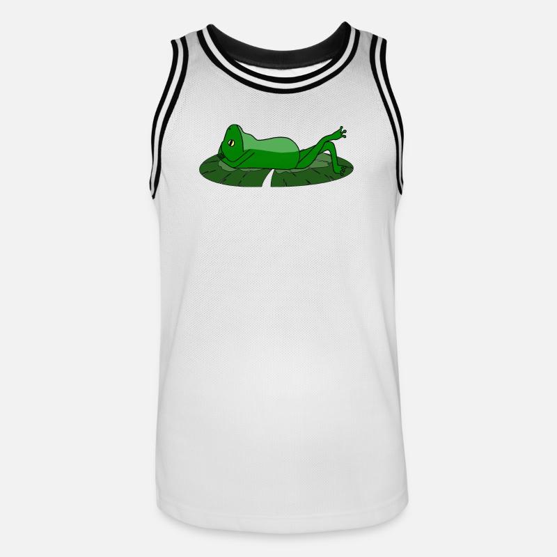 Frog Toad Chill Toad - Men's Basketball Jersey - white/black