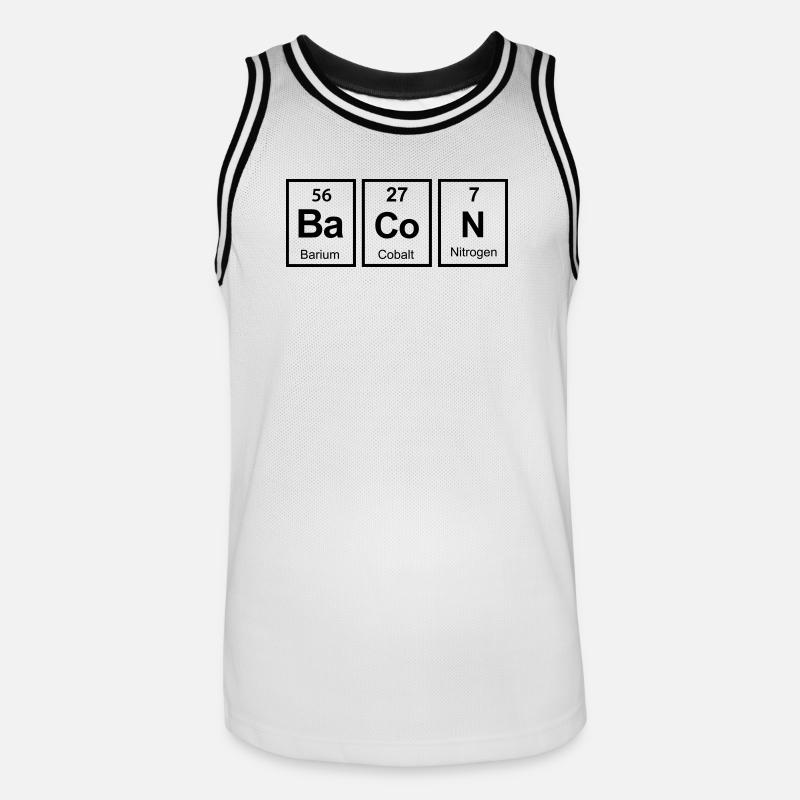 bacon - Men's Basketball Jersey - white/black