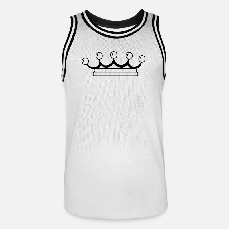 Logo einfache Krone - Männer Basketball-Trikot - Weiß/Schwarz