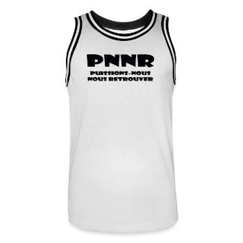 Design Graphique Abstrait - Maillot de basket Homme - blanc/noir - Devant - AI Model Male 185 dark (185cm)